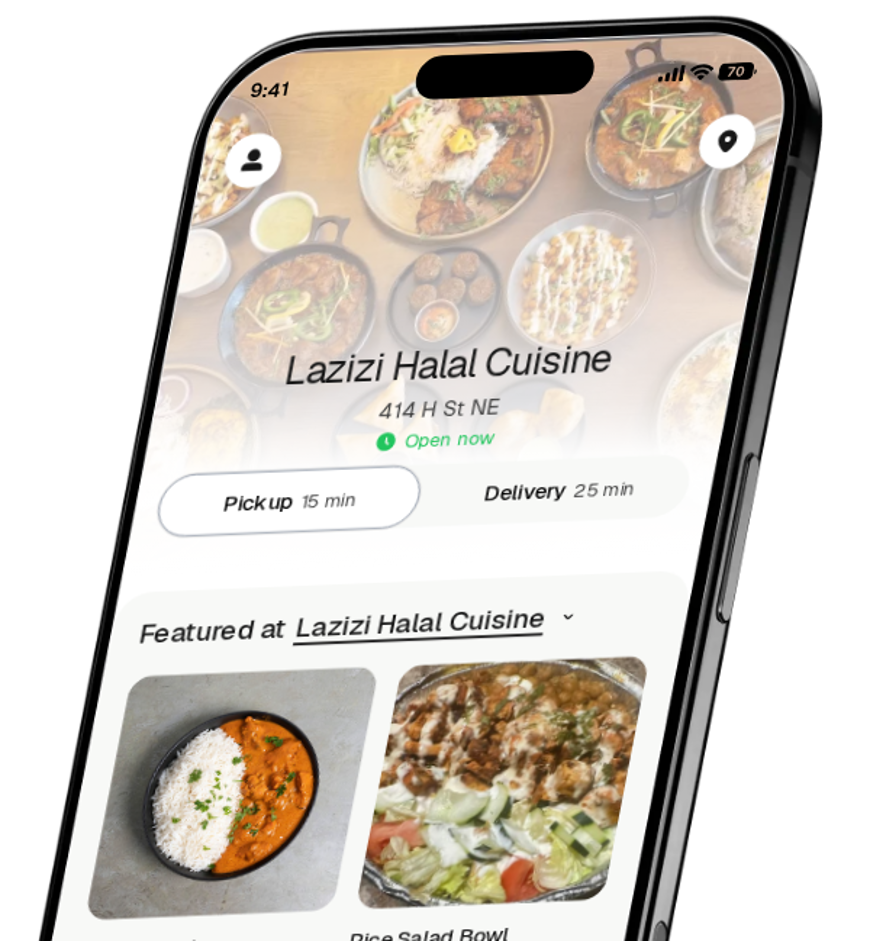 Lazizi Halal Cuisine app preview
