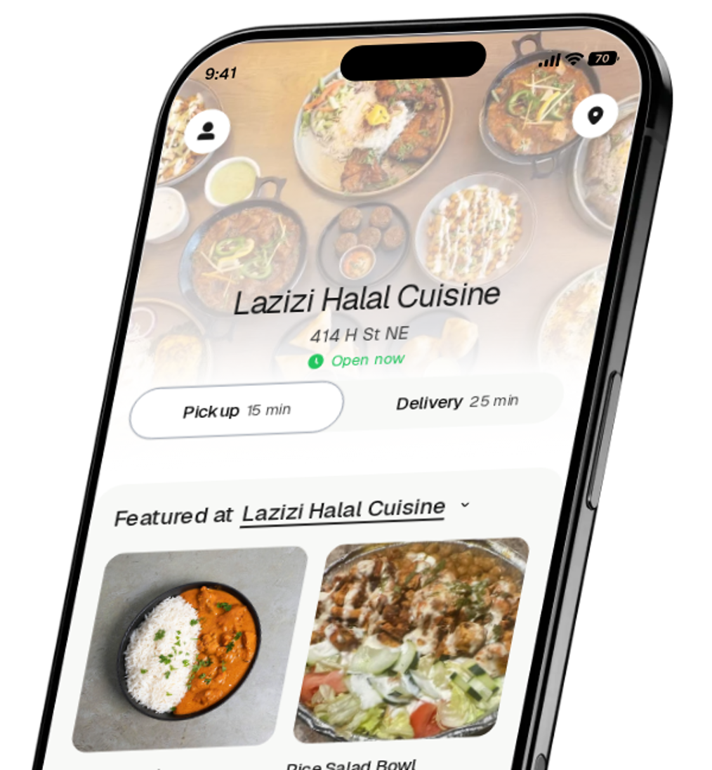 Lazizi Halal Cuisine app preview