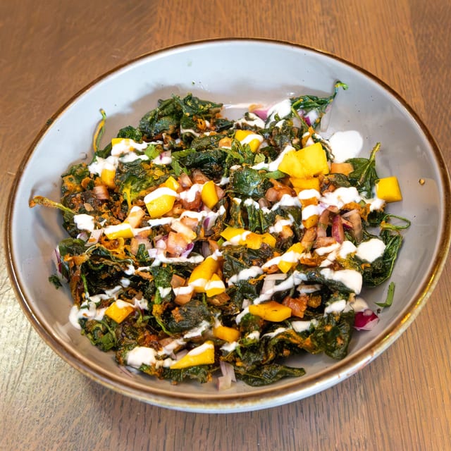 Spinach Honey Chaat.